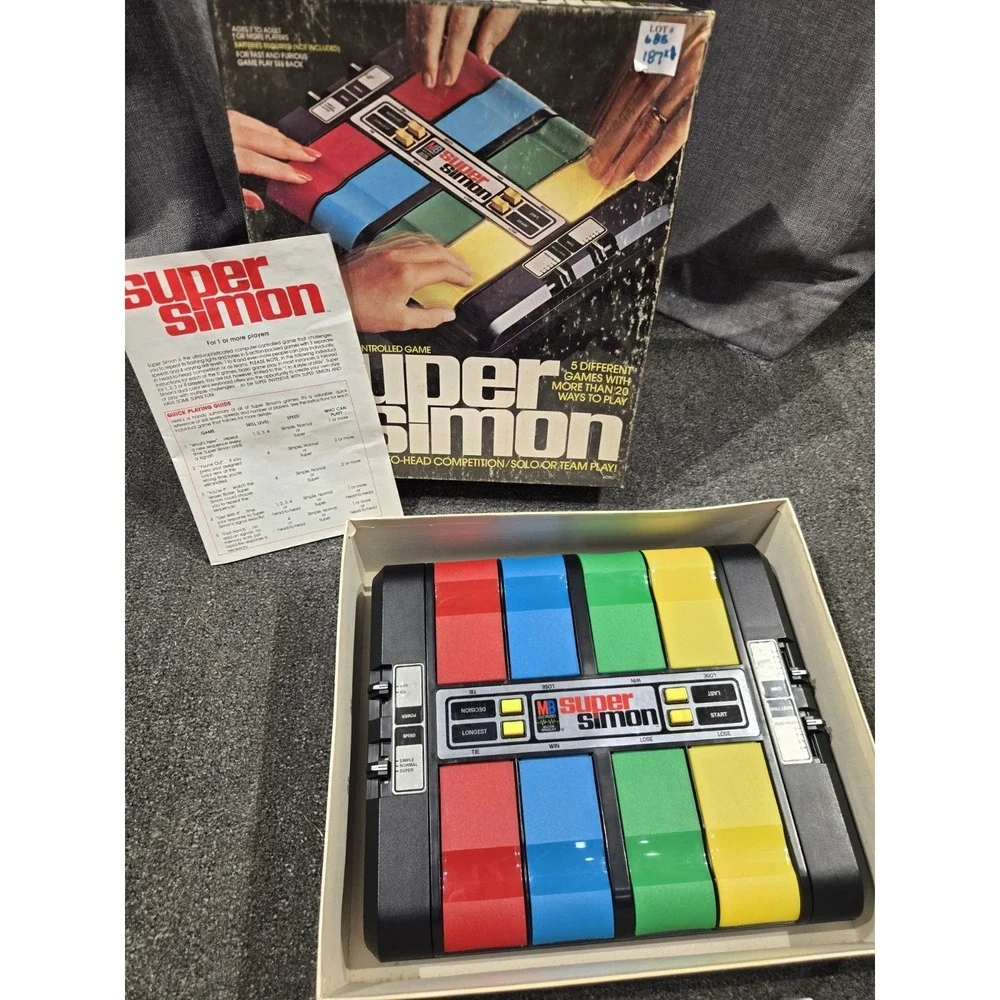 1979 Milton Bradley Super Simon Electronic Memory Game MB Vintage Tested Works
